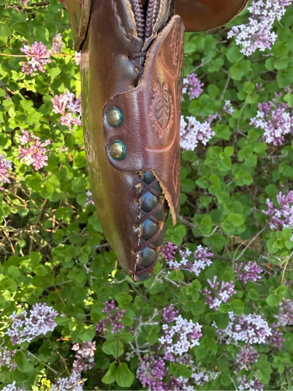 Hand Crafted owl wristlet